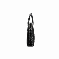 Sac d'ordinateur en cuir véritable motif croco, sac pour homme, sac à main en cuir décontracté pour affaires, sac à dos bandoulière, porte-documents