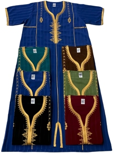 Ccy批发定制阿拉伯朱巴刺绣男士Thobe Al Haramain睡眠丝绸Thobe短袖摩洛哥Thobe - Product Image 2