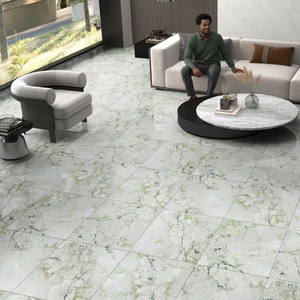 Vistaar Glamour Grey Marble Look Porcelain Floor Tiles 60x60cm Polished Ceramic Flooring - Product Image 2