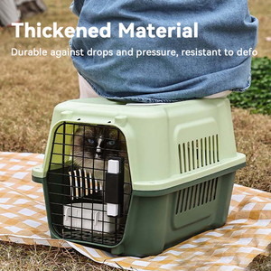 Luxury Iron Outdoor Pet Travel <b>Crate</b> Cat Carriers Pet Air <b>Box</b> ButtonBig Size Dog Cat Pet Carriers Comfortable Breathable Space - Product Image 4