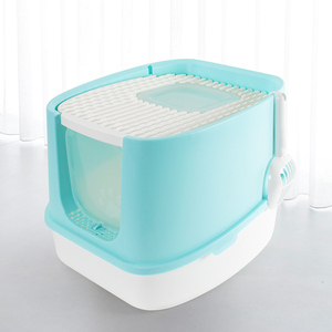 Caja de arena completamente cerrada a prueba de salpicaduras, doble puerta, inodoro para gatos, caja de arena automática inteligente para gatos - Product Image 4