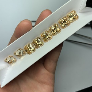 Wuzhou มอยส์ซอไนต์สีแชมเปญตัดสดใสขนาด5.5x5.5มม. ถึง10x10มม. ขายส่ง - Product Image 3