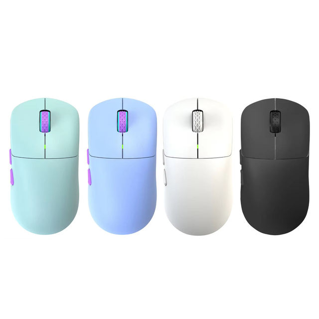 Factory Tri-mode Type-C BT 2.4G Wireless 10000 DPI 53g Ergonomic Programmable 6D RGB Light Rechargeable Gaming Mouse