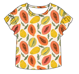 Nouveauté : Haut à manches bouffantes pour fillettes, motif fruits estival <span class=keywords><strong>amusant</strong></span>, vêtements décontracté<span class=keywords><strong>s</strong></span> élégants pour enfants, motif personnalisé, t-shirt pour bébé fille - Product Image 5