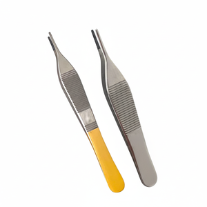 Fórceps de vendaje Adson de gran venta, fórceps quirúrgicos chapados en oro de 12cm para profesionales médicos, fórceps de precisión dentados Adson - Product Image 1