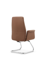 Mobilier de bureau moderne commercial marron haut de gamme salle de réunion visitant des chaises de bureau pour visiteurs sans roues