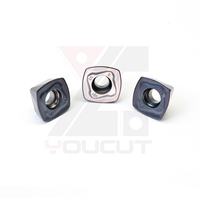 Plaquettes de fraisage SDMT Série PVD revêtues de TiAlN, grade YG2125, ISO P10-P30, pour finition d'acier et d'acier inoxydable, 4 arêtes de coupe
