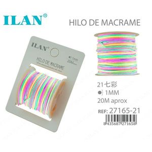 Corda per Macramè ILAN 1mm 20M Multicolore per Lavori Artigianali - Product Image 1