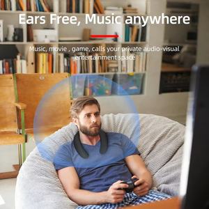 Tour de cou en silicone souple pour le jogging du matin et le soir, accessoire audio sans fil axé sur le confort, haut-parleur Bluetooth suspendu au cou - Product Image 6