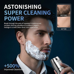 Mini <span class=keywords><strong>Afeitadora</strong></span> Rotativa de Doble Cabezal <span class=keywords><strong>para</strong></span> Hombre, Impermeable IPX5, Maquinilla de Afeitar Magnética, Carga Rápida Tipo C, Motor de Doble Núcleo, Uso en Seco y Húmedo, de Bolsillo <span class=keywords><strong>para</strong></span> Viajes - Product Image 2