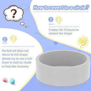 Fosses à balles rondes traitement enfants bébé <span class=keywords><strong>balle</strong></span> usine personnalisé <span class=keywords><strong>pas</strong></span> <span class=keywords><strong>cher</strong></span> prix intérieur logo personnalisé éponge intérieur jeu doux - Product Image 4