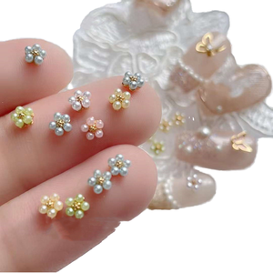 Adornos de <span class=keywords><strong>Uñas</strong></span> 3D en Colores <span class=keywords><strong>Pastel</strong></span>, Mini Perlas y Flores para Decoración de <span class=keywords><strong>Uñas</strong></span> - Product Image 1