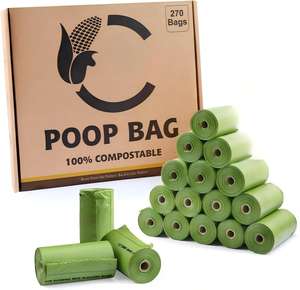 Bolsas Compostables y Biodegradables para Excremento de Perro Huamaohengchun, 270 Unidades, Aptas para Vertederos, Impermeables, Duraderas, Fáciles de Abrir, Sin Perfume - Product Image 6