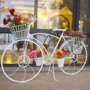 الحديد دراجة الحلي أزهار زينة حفل الزفاف سيارة نافذة الديكور التصوير الدعائم البستنة دراجة زهرة حامل - Product Image 3