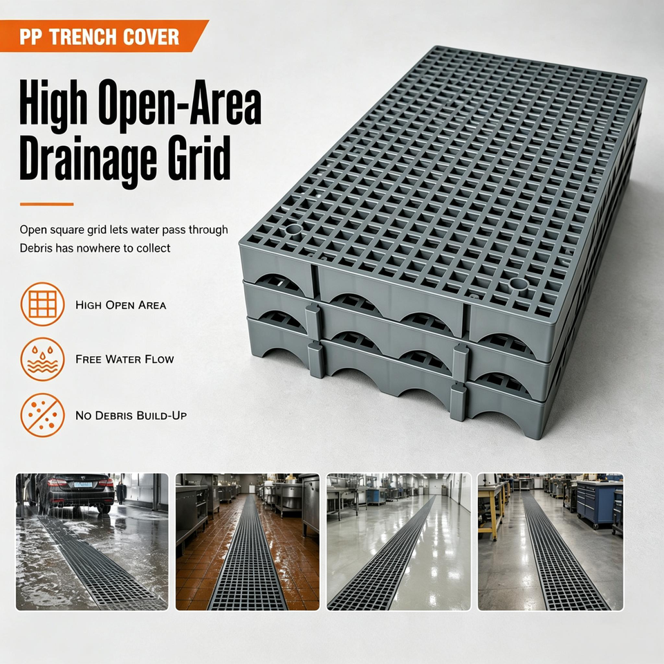Modern Trench Drain Grate Snap Fit Plastic Channel Drain Cover Gully ...