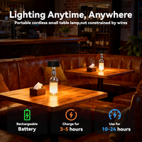 Lampe de table pour bouteille de vin, portable, alimentée par énergie solaire, étanche, pour club, mariage, bar, présentoir de boissons