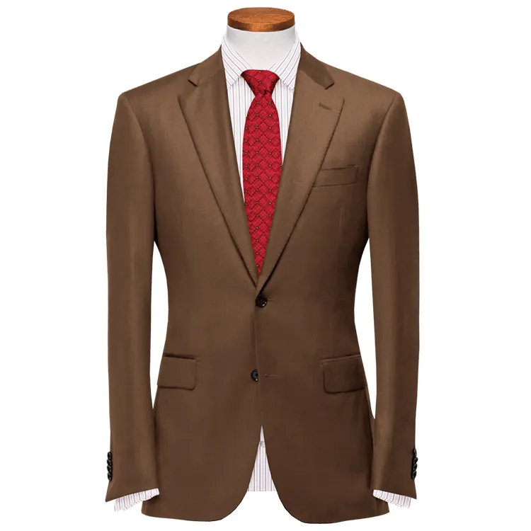 New Trend Single Breasted Dark Brown men's suits Custom French Style men's blazer formal suits for men