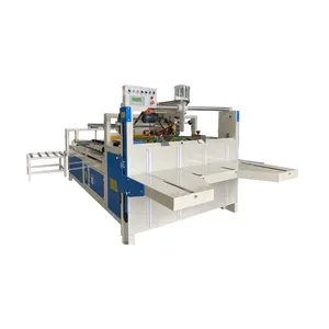 CE standard corrugated cardboard box folding machine semi-automatic box gluing machine carton box folder gluer