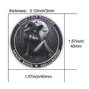 Collection en gros <span class=keywords><strong>de</strong></span> pièces <span class=keywords><strong>de</strong></span> monnaie plaquées cuivre 1oz, thème Sorcière d'Halloween, design Sexy Beauty Coin, en stock - Product Image 4