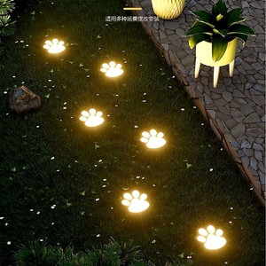 Lampe solaire Lampjoy en forme de patte de chien, lumière de sol imperméable pour jardin extérieur, lampe LED encastrée 5W avec interrupteur inductif - Product Image 2
