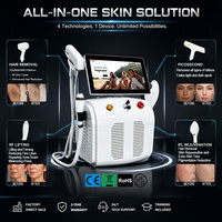 Appareil de beauté 4 en 1 de bureau, épilation au laser diode, radiofréquence, laser Nd Yag, refroidissement par point de congélation, équipement commercial haute puissance