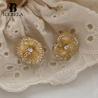 ICEBELA Elegante Luxus Kubikzirkonia Blumen-Ohrringe 2026 Neuerscheinung 925 Sterling Silber Party Hochzeit Ohrstecker für Damen