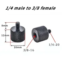 Vis de conversion 1/4-20 à 3/8-16, adaptateur mâle-mâle pour support de trépied photo/vidéo, accessoires de fixation génériques