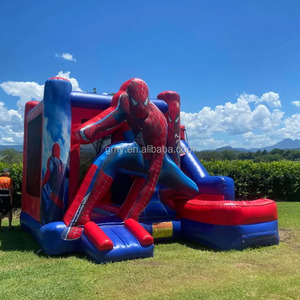 Location de structures gonflables pour fêtes : Château gonflable commercial <span class=keywords><strong>Spiderman</strong></span> Hpfburg avec souffleur d'air - Product Image 1