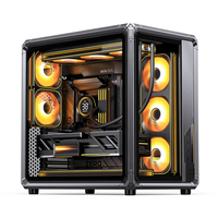 Nuevo Gabinete JONSBO X400 Gris ATX, Gabinete para PC con Doble Cristal Templado, Gabinete para Computadora de Juegos para Ensamblajes de Juegos DIY