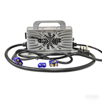 Chargeur de batterie enfichable en aluminium étanche IP67 WFY 12V 12.6V 14.6V 15A 20A pour trottinette électrique à trois roues avec LED, entrée 100-260V