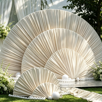 Arche de toile de fond de mariage moderne en fer forgé, ronde et semi-circulaire, avec drapé, 40-280 cm, pour décoration événementielle élégante