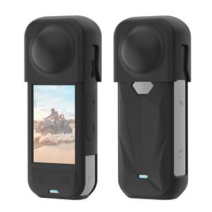 PULUZ シリコン保護ケース レンズカバー付き Insta360 X5 耐衝撃 落下防止 傷防止 カメラケース - Product Image 1