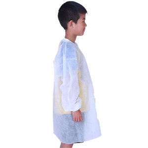 Manteaux <span class=keywords><strong>de</strong></span> <span class=keywords><strong>laboratoire</strong></span> jetables pour enfants, vetements respirants, Non tissés PP, pour enfants, avec manchette et col en tricot, robes <span class=keywords><strong>de</strong></span> <span class=keywords><strong>laboratoire</strong></span> blanches, nouvelle collection - Product Image 2