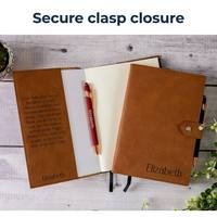 Journal rechargeable en PU gravable au laser, cadeau personnalisé, agenda en cuir gravable au laser avec fermoir, cadeaux de bureau