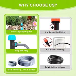 Arroseur à connexion rapide avec pulvérisation atomisée pour plantes et fleurs de jardin, dispositif d'irrigation goutte à goutte - Product Image 3