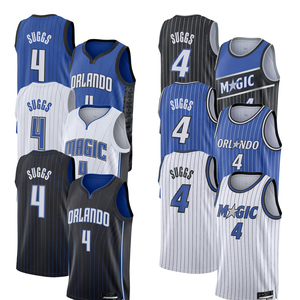 Hommes # 4 Maillots de basket personnalisés <span class=keywords><strong>Suggs</strong></span> Orlando, chemises brodées, uniformes pour jeunes, vêtements de sport, thermocollés - Product Image 1