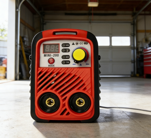 Máquina de Soldadura MMA Compacta y Mini con Carcasa Resistente en Rojo y Negro y Enfriamiento Eficiente para Uso en Talleres y Garajes - Product Image 2