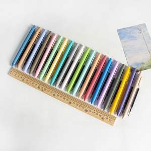 Bolígrafo de tinta de Gel de sílice Macaron Multicolor de alta calidad, publicidad promocional, bolígrafo de Color negro retráctil de 0,5mm con LOGOTIPO personalizado - Product Image 2