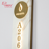 Plaque de signalisation d'hôtel moderne de luxe avec numéro de chambre et système DND - Contrôle tactile intelligent, résistante à l'eau et éclairée pour les hôtels 5 étoiles