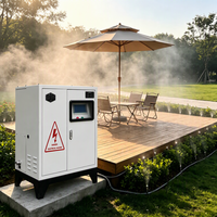 Système de brumisation intelligent Smlisens en acier inoxydable haute pression avec commande tactile, capacité de 4L à 20L, pour cour extérieure