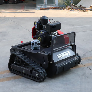 Cortadora de Césped Industrial a Control Remoto, Inalámbrica, con Orugas, Cuchilla Plana, EPA Euro5, Altura Ajustable de 1-20 cm, Envío Gratis - Product Image 1