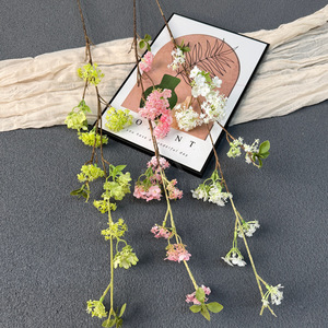 Flores Artificiales Jinxi, Ramo Individual de Sauce Nevada, Color Blanco, Rosa y Verde, Decoración para Bodas, Marcadores para Entrada y Pasillo - Product Image 2