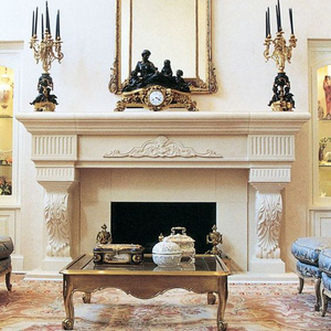 别墅装饰用多层大理石壁炉格里芬雕塑环绕 - Product Image 5