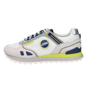 Baskets tendance en toile Colmar Travis Sport Crisp pour homme, blanc et bleu, tailles 41, 42, 43, 44, 45, 46 - Product Image 1