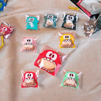 Sacs à friandises Monster Cookie en OPP, cellophane auto-adhésif pour boulangerie, biscuits, chocolats, snacks, sacs en PP pour T-shirts avec impression en gravure