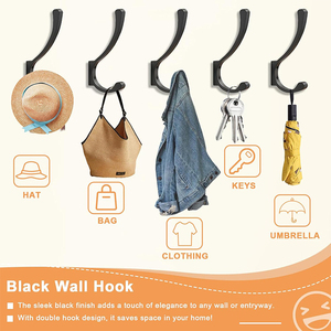 Perchero <span class=keywords><strong>de</strong></span> <span class=keywords><strong>pared</strong></span> individual duradero para baño, mini perchero para camisas, sombreros, batas y abrigos, gancho para ropa. - Product Image 3