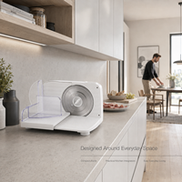 Trancheuse Électrique 150W, Appareil de Comptoir pour la Maison, Gadget Réglable pour Viande, Certifié CE, Service Personnalisé d'Usine