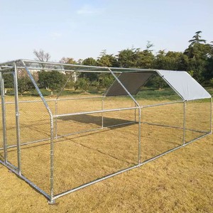 300x300xhh180 cm Boîte pour chien d'extérieur avec couvercle en bois galvanisé à chaud et treillis et portails de clôture arrière - Product Image 6