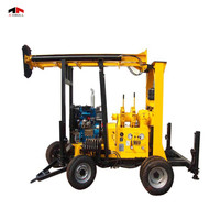 Foreuse hydraulique rotative montée sur remorque de 180 m pour puits d'eau