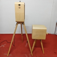 Cabina de Fotos de Madera con Pantalla de 18.5 Pulgadas, Color Pintado, para Cámara DSLR, para Fiestas, Bodas, Estilo Vintage